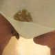 Ms. Poop Alot shits in her panties, and some of the poop spills out of her panties and onto the bathroom floor! She later pulls down the panties and shows off the huge load and mess left on her ass.
